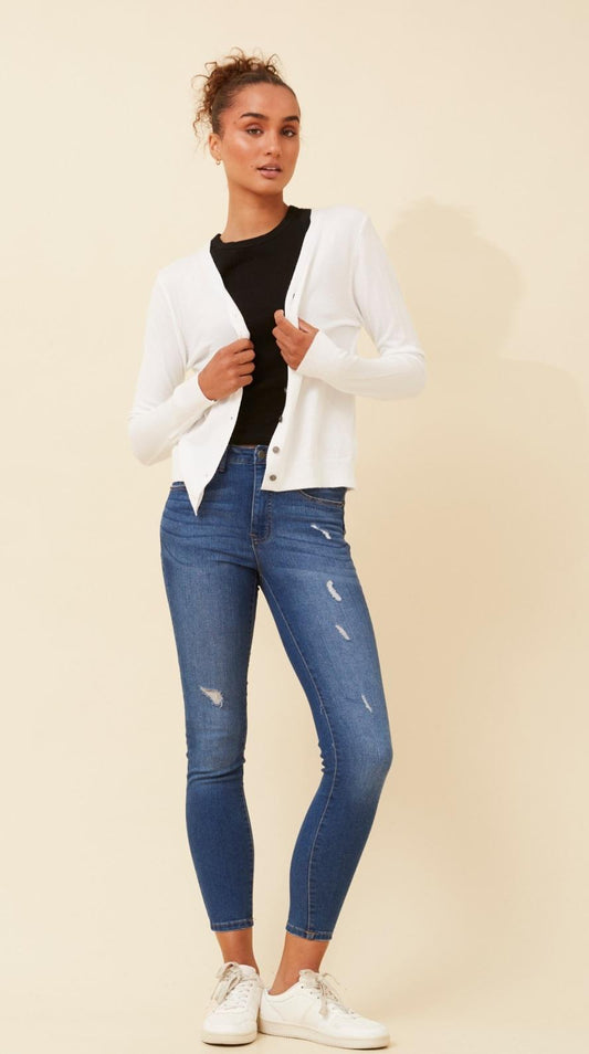 Shontay Cardigan White