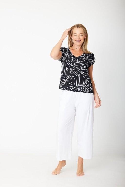 Black Abstract Top