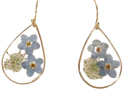 Blue Resin Earrings