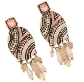 Crystal Detail Dangle Earrings