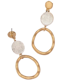 Silver & Gold Dandle Earrings