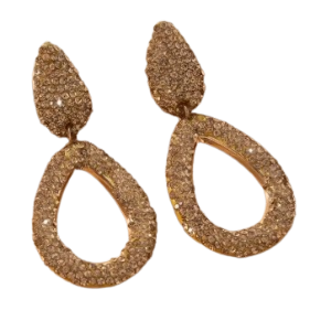 Gold Bling Drop Earrings
