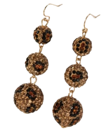Leopard Print Dangle Earrings
