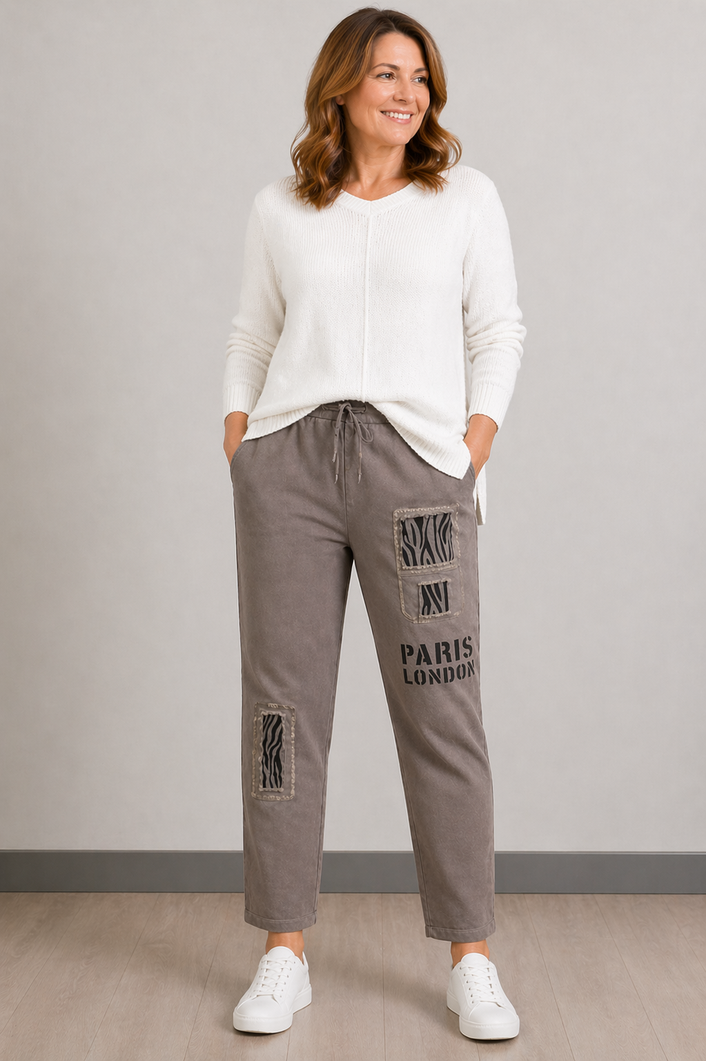 Cotton Paris London Jogger Pants | Khaki