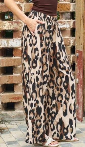 Animal Print Rayon Pant