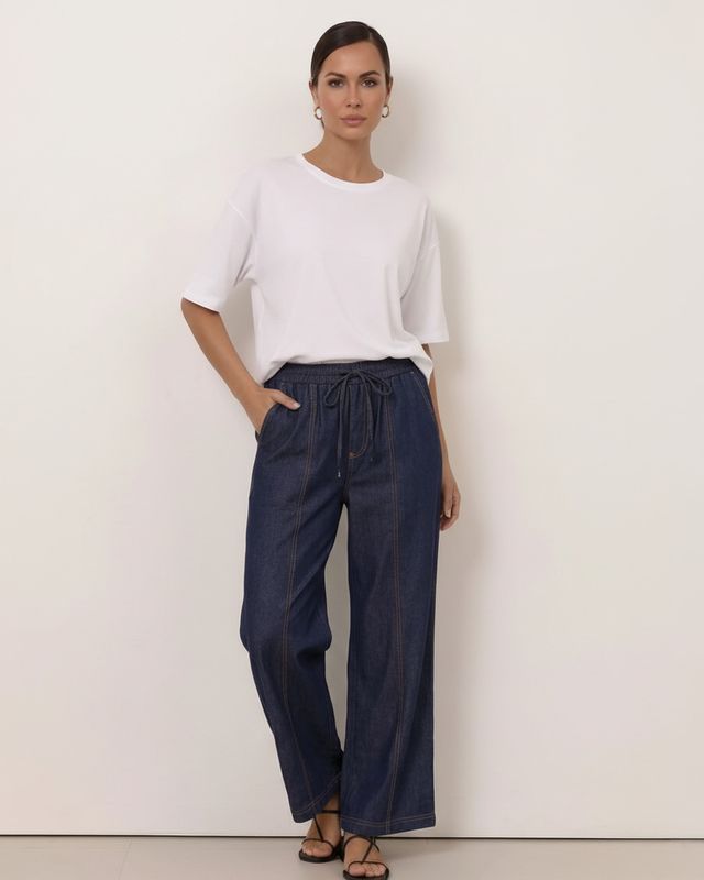 Liberty Rose Cotton Denim Pant