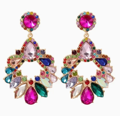 Rhinestone Drop Earrings