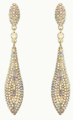 Crystal Water Drop Pendant Earrings