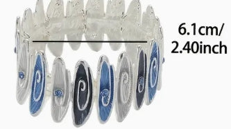 Blue Swirl Elastic Bracelet