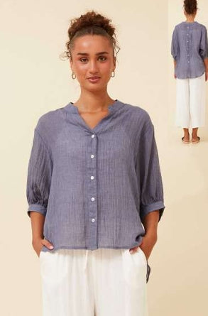 Cotton Button Through Shirt
