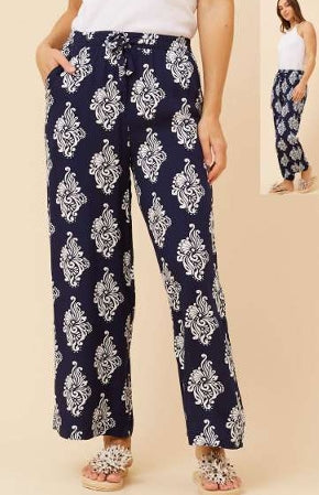 Navy Rayon Pants