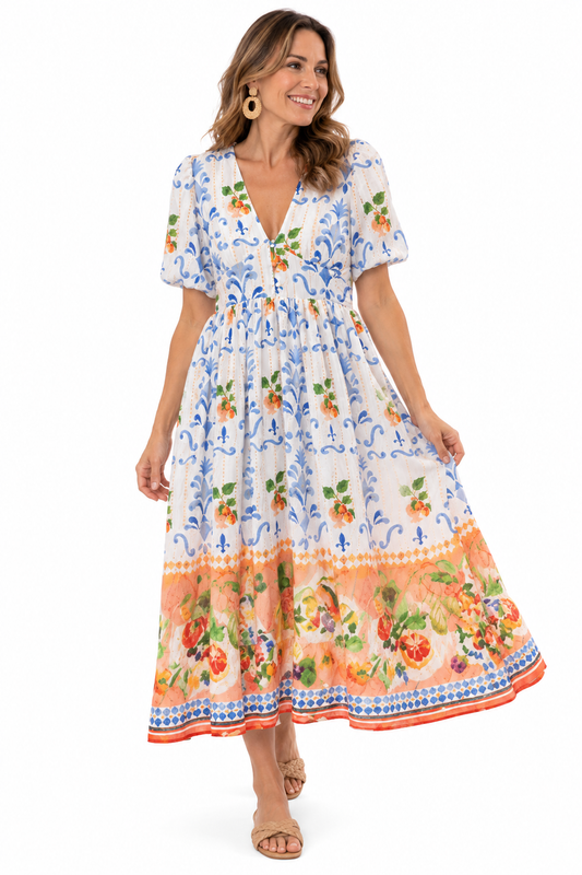 Greek Isle Vibes Lined Dress