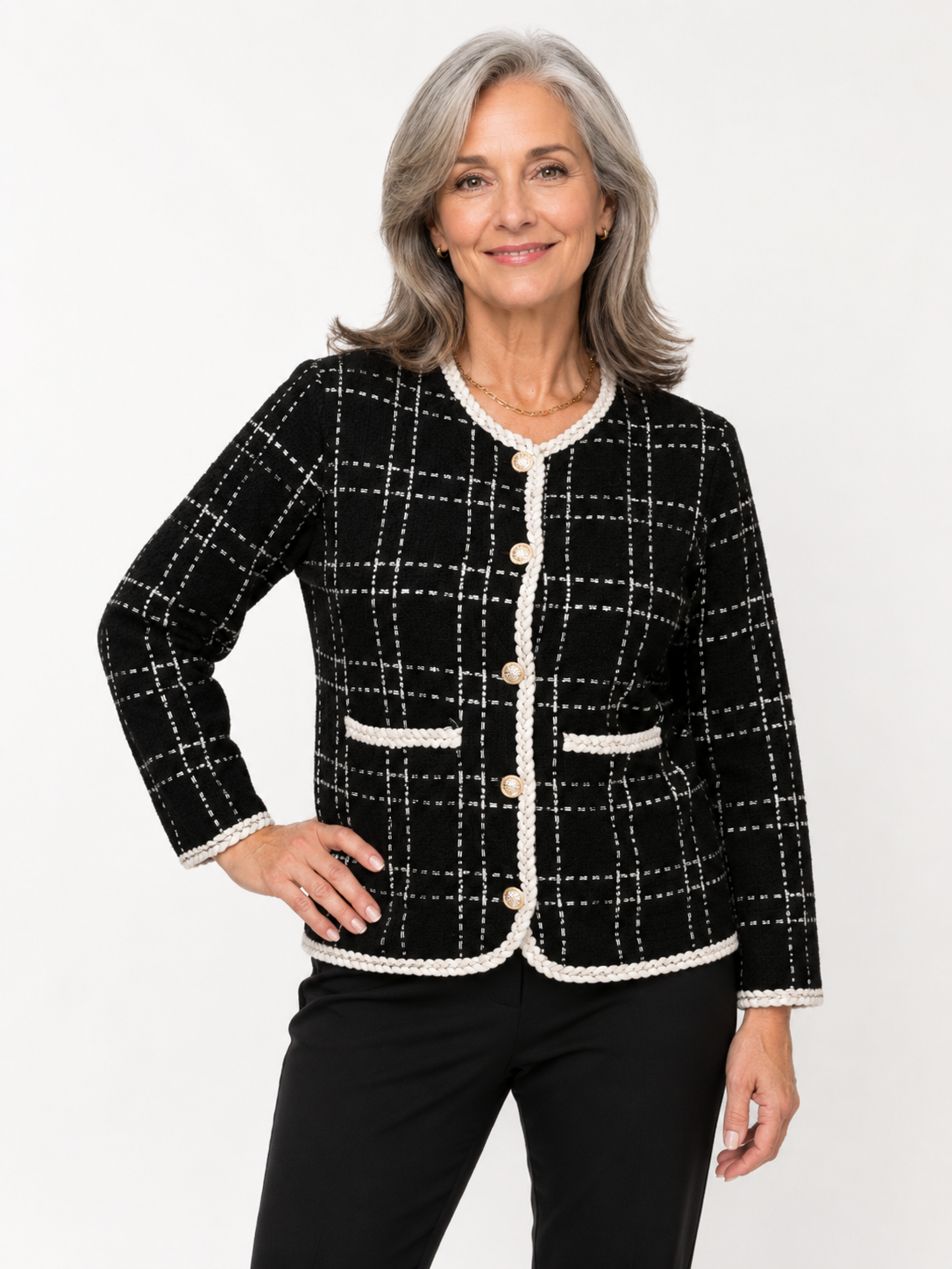 Parisian Tweed Knit Jacket