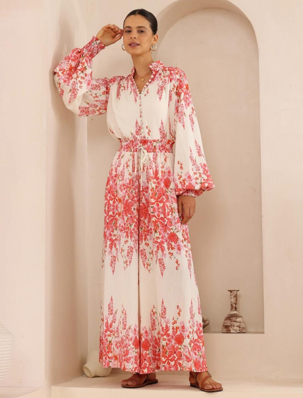 Priscila Pink & White Blouse