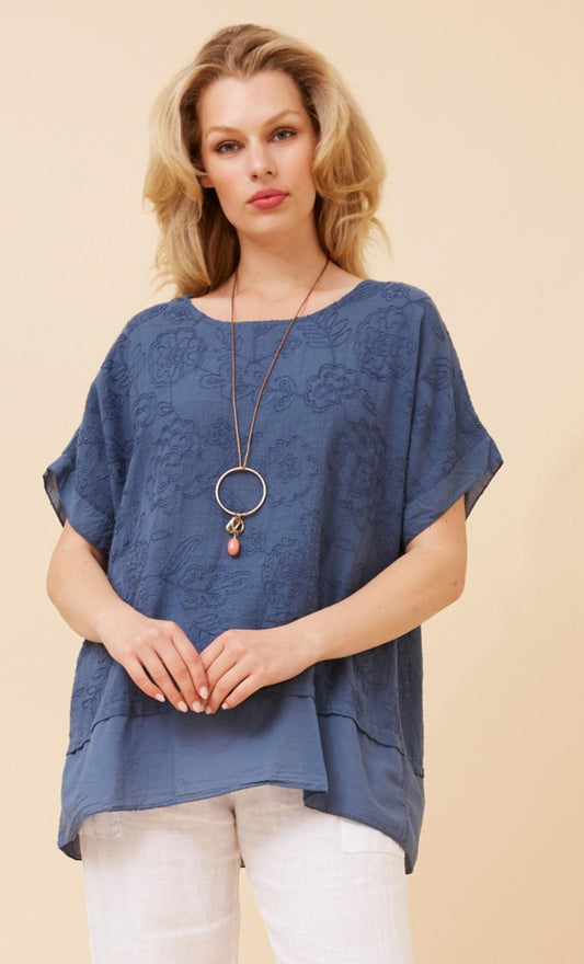 Emilio Cotton Top Denim