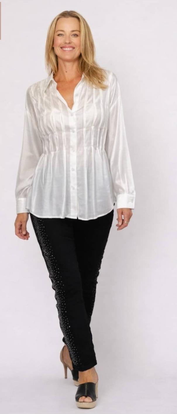 The No-Bulk Layering Shirt (White Tencel)