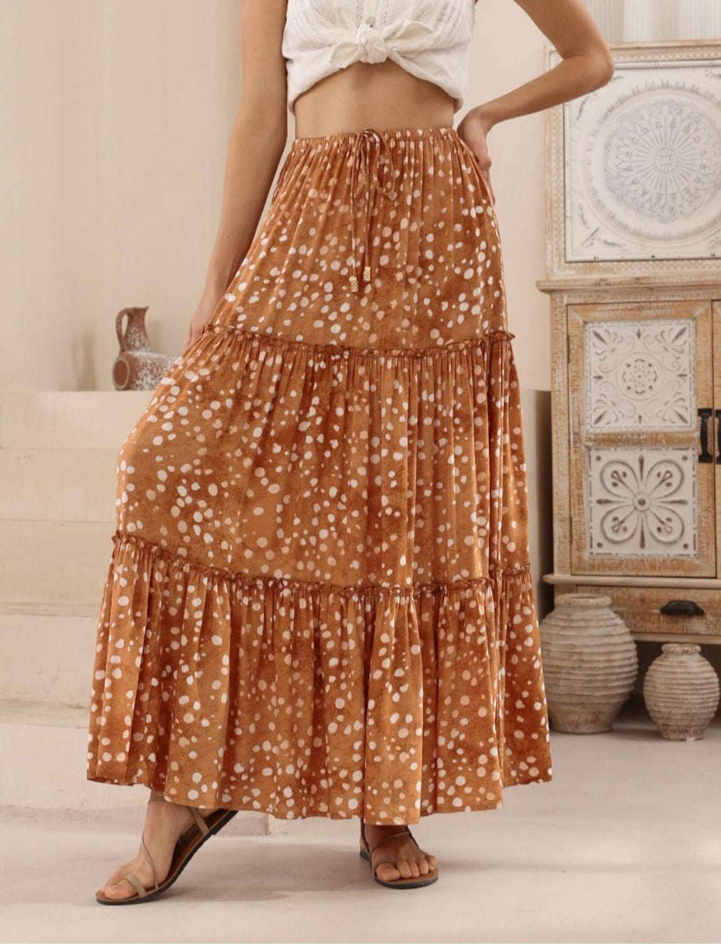 Maxi Skirt Leopard Print