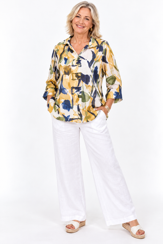 Abstract Print Relaxed Shirt