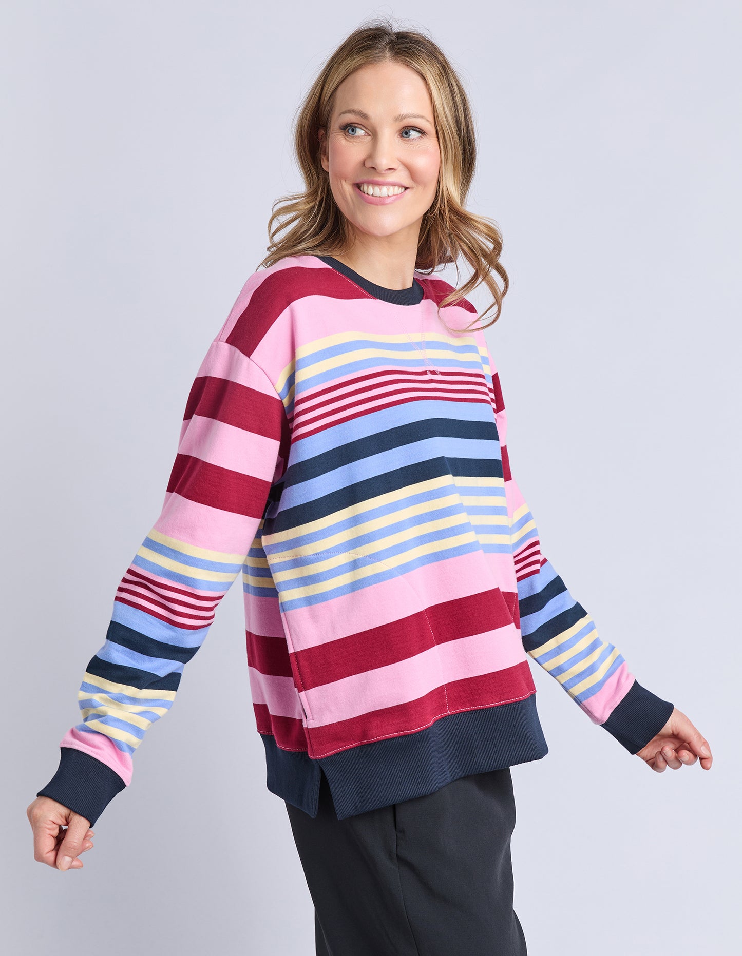 Alva Striped Crew Top
