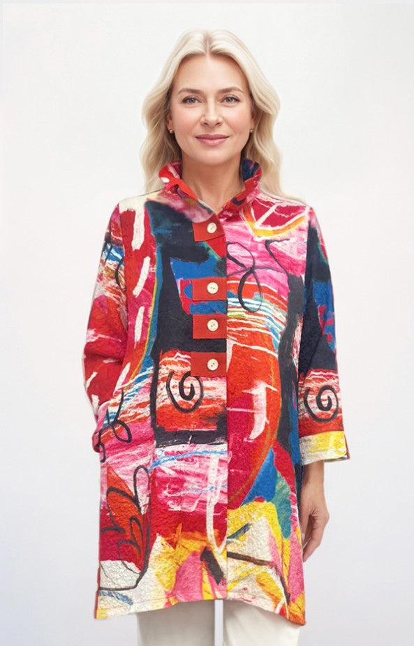 The Wearable Art Shirt Jacket (Bold Multi Print)