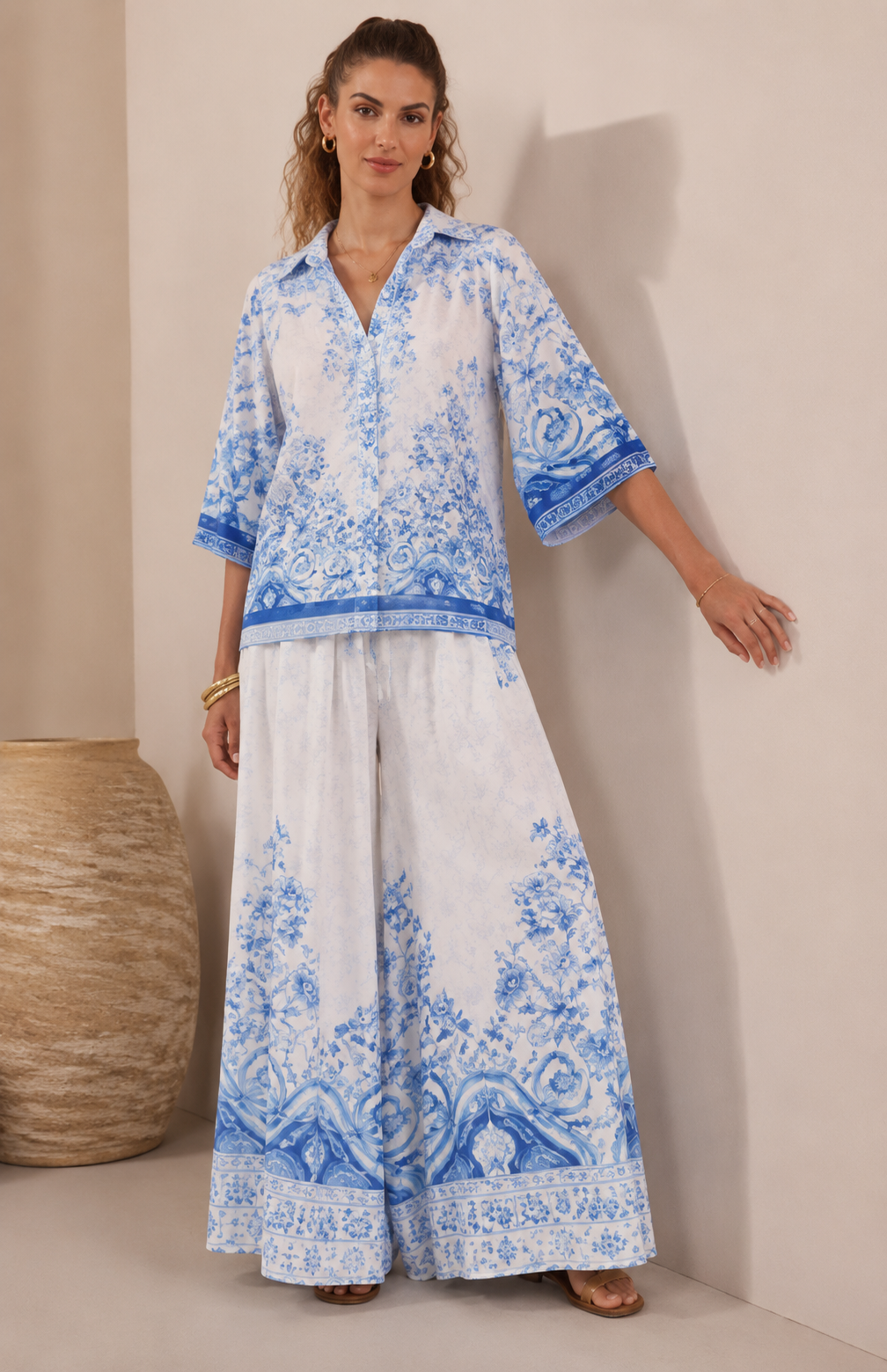 Blue & White Shirt