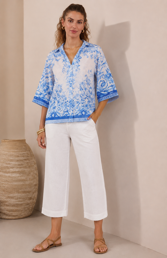 Blue & White Shirt