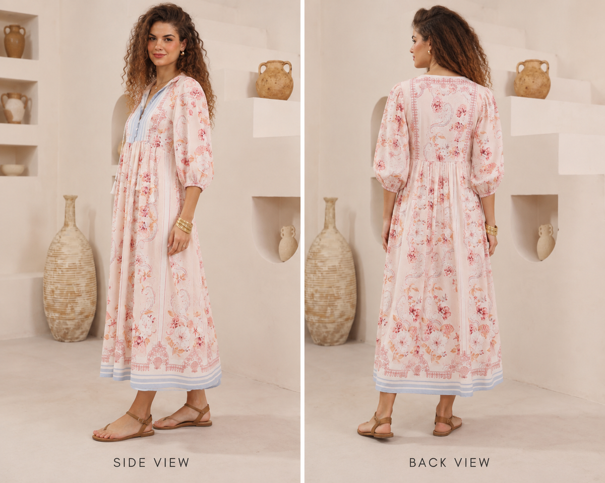 Blush Boho Rayon Maxi Dress