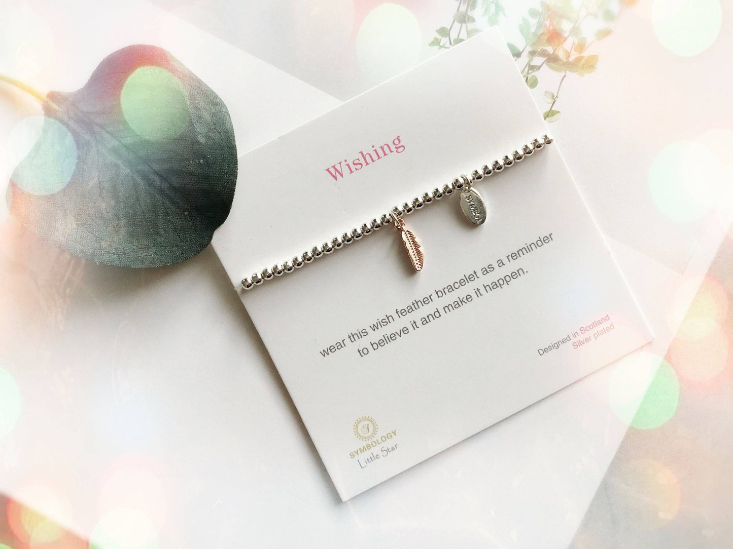 Christening Gift, Wish Bracelet (Gift bag)