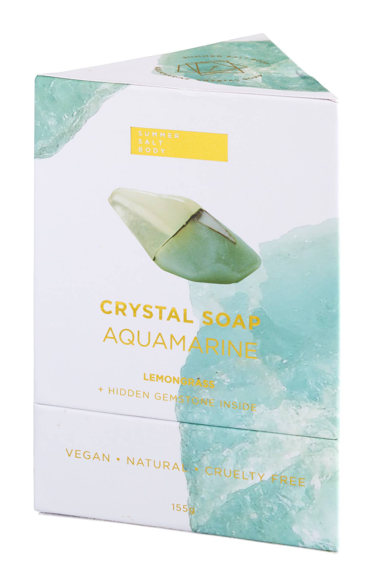 Aquamarine Crystal Soap - with hidden crystal!