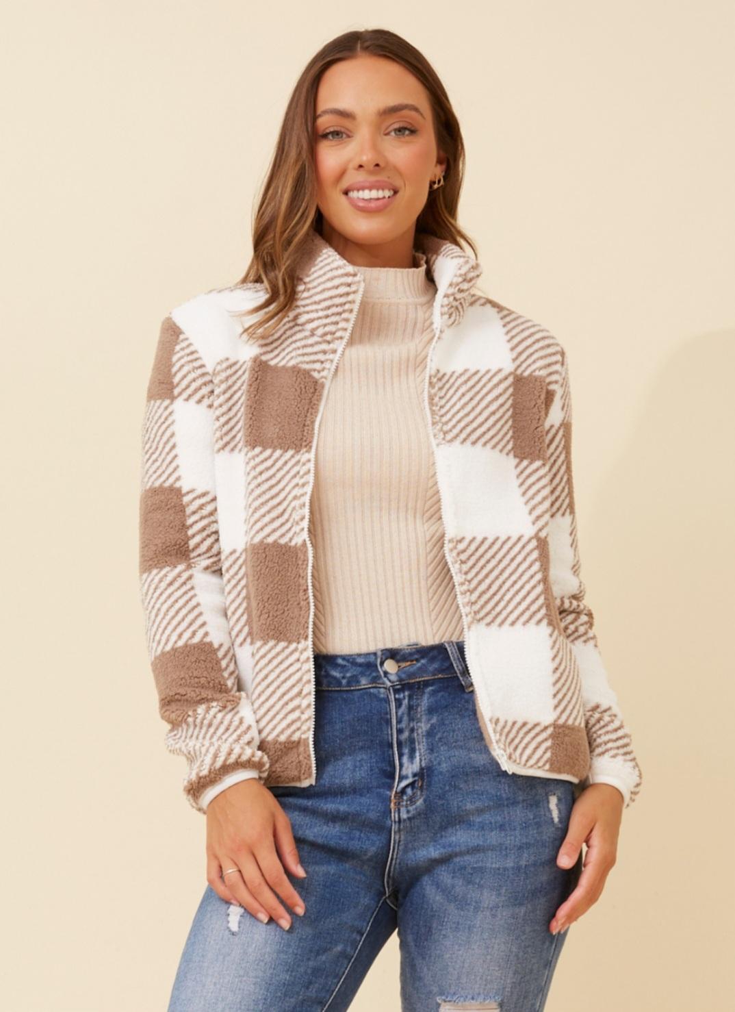 Checkered Teddy Jacket