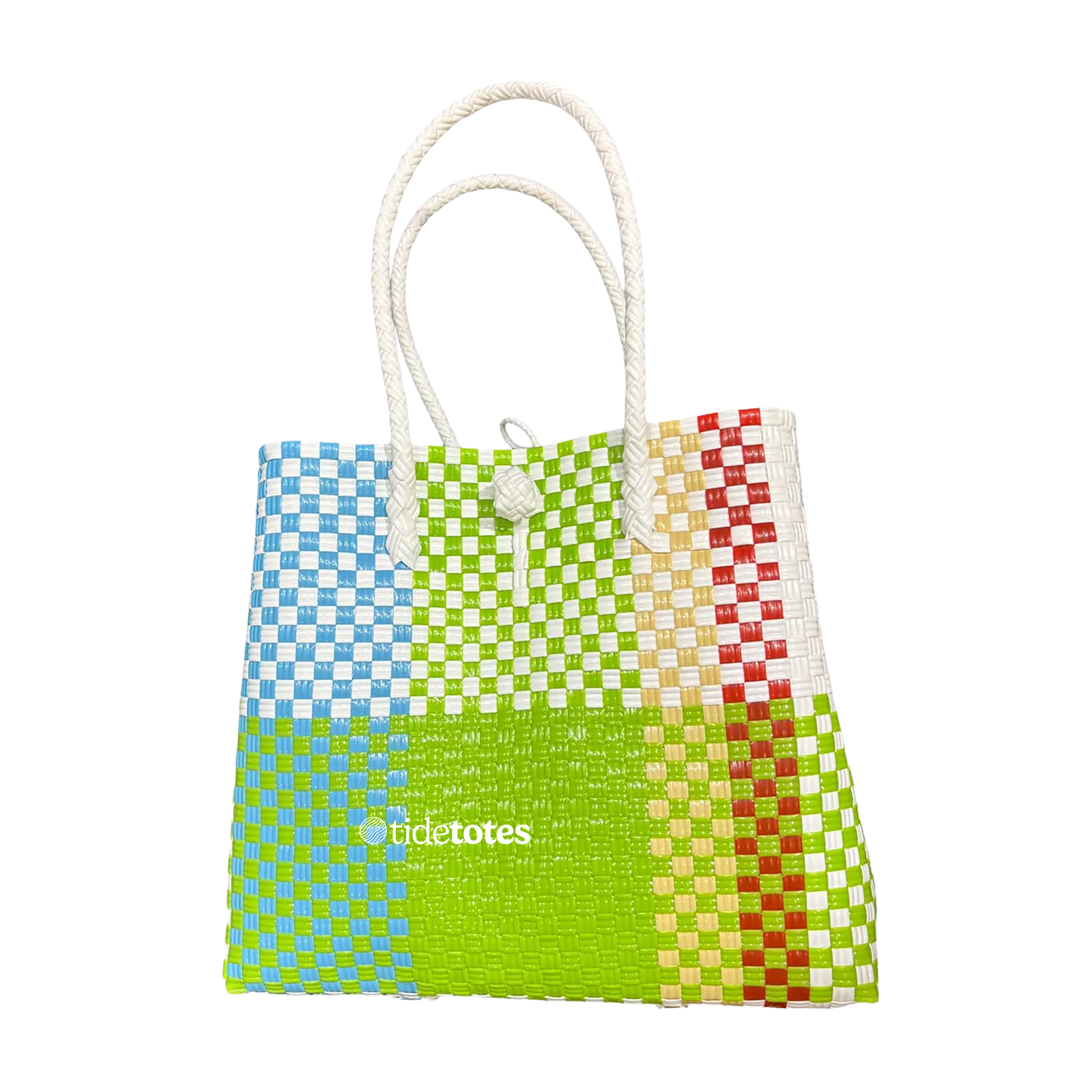 Harbour Patch – Mosaic Tote In Coastal Colour Grid