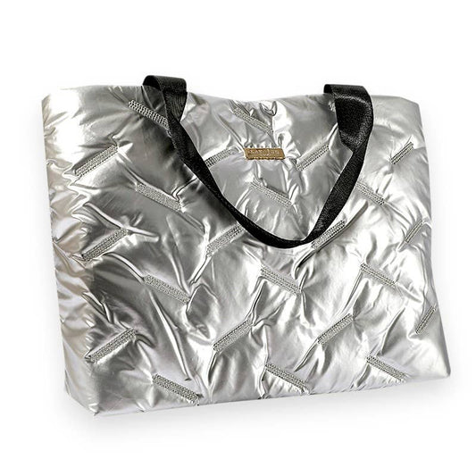 Silver Padded Tote
