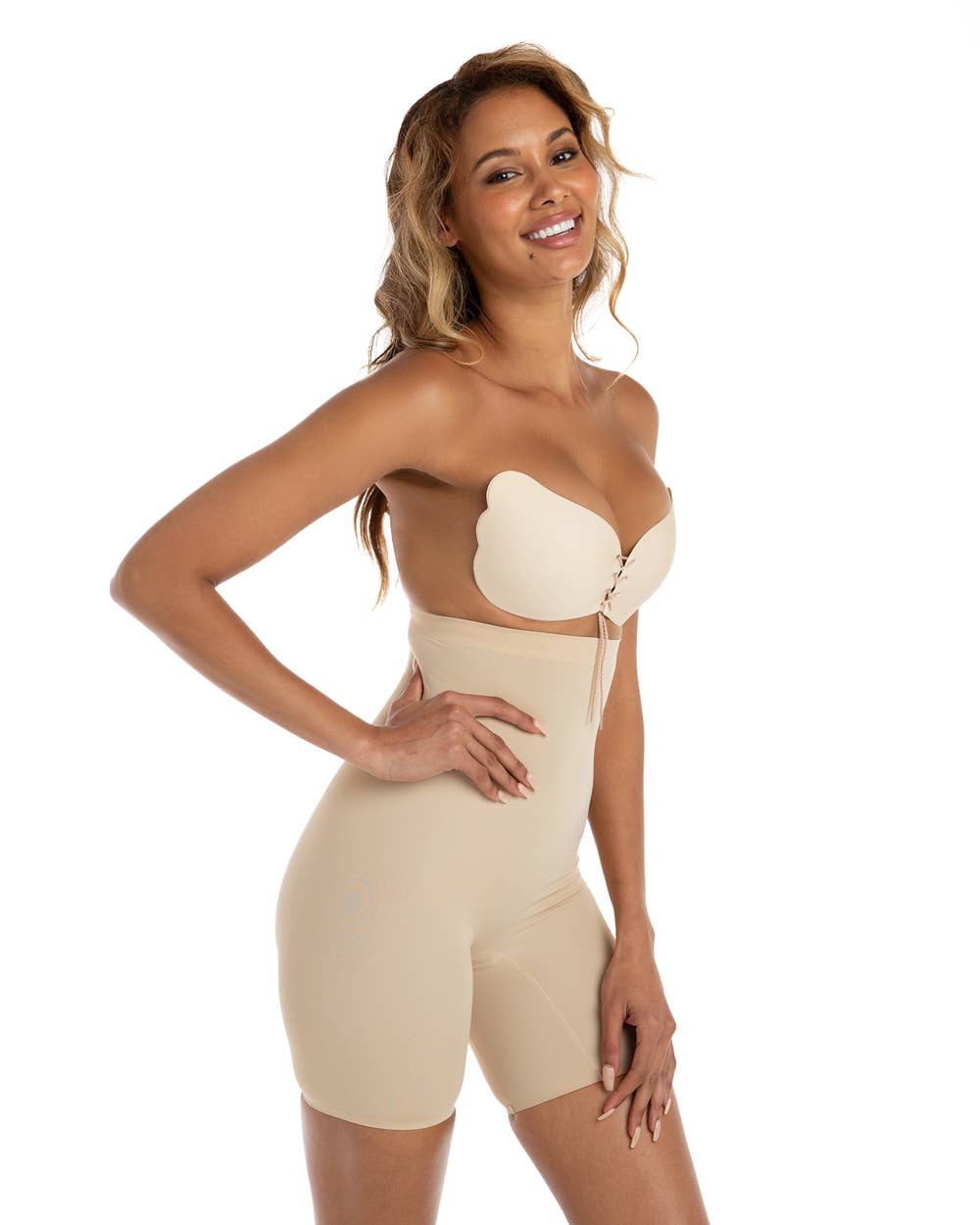 Lace Up Bra - Strapless Push Up Bra