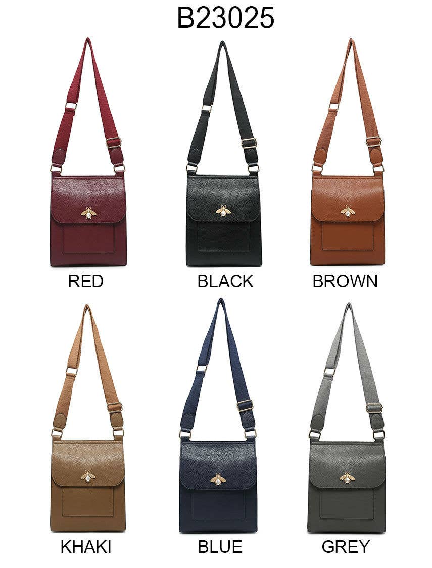 Flap Cross Body Bag: Wine Red