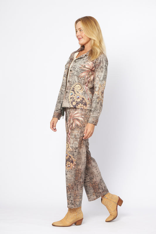 Printed Suede Feel jacket