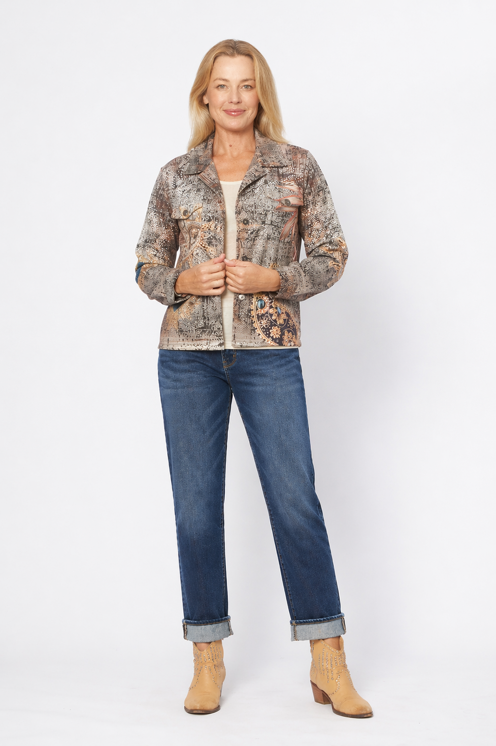 Printed Suede Feel jacket