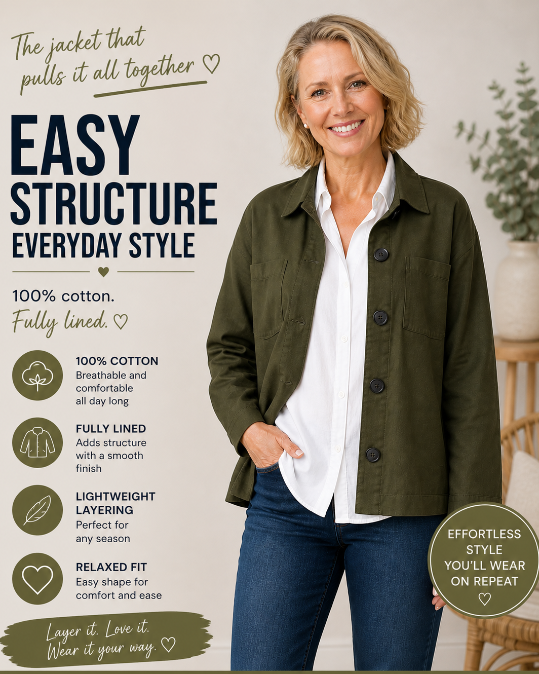 khaki cotton jacket