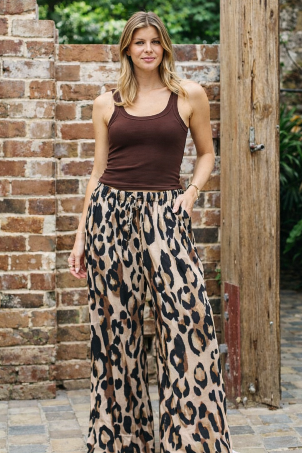 Animal Print Rayon Pant