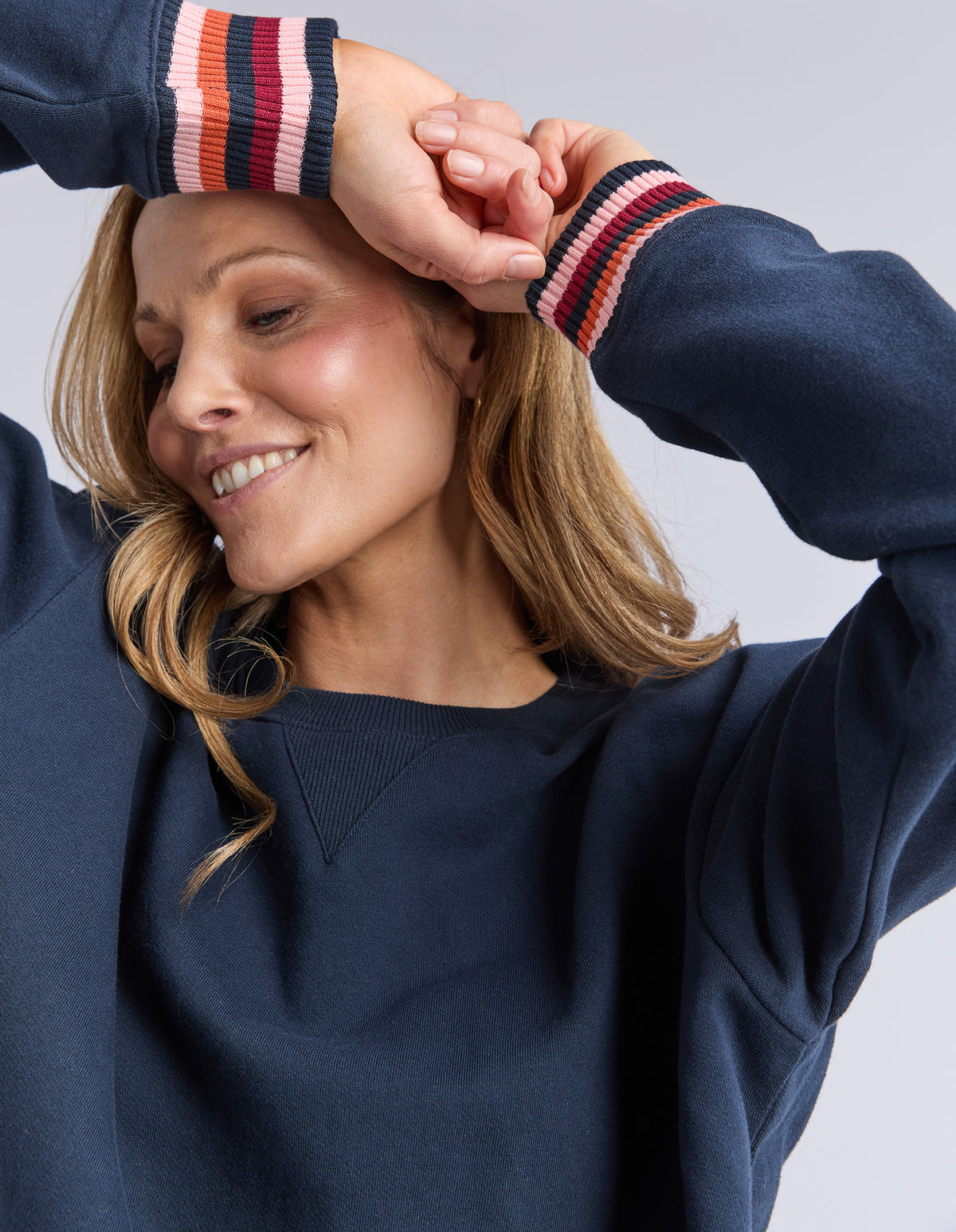 Lili Fleece Crew Navy