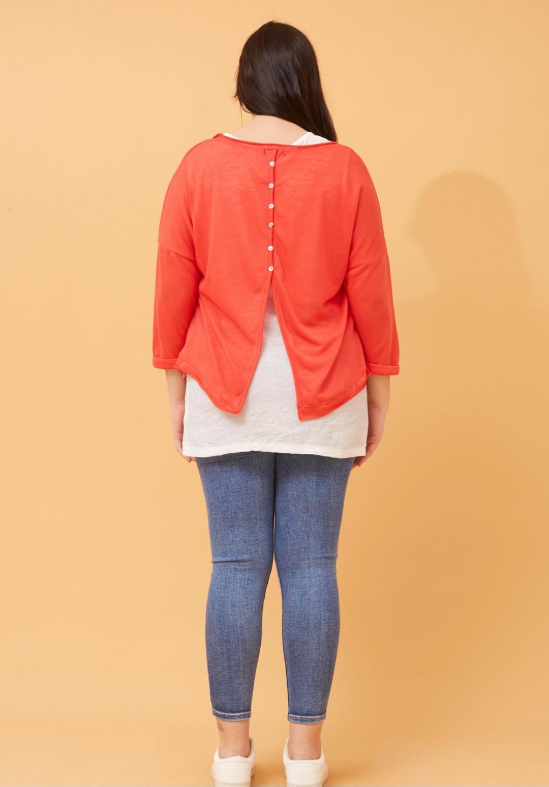 Star Of The Show Layered Top Orange