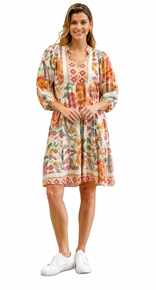 Rayon Knee Length Dress