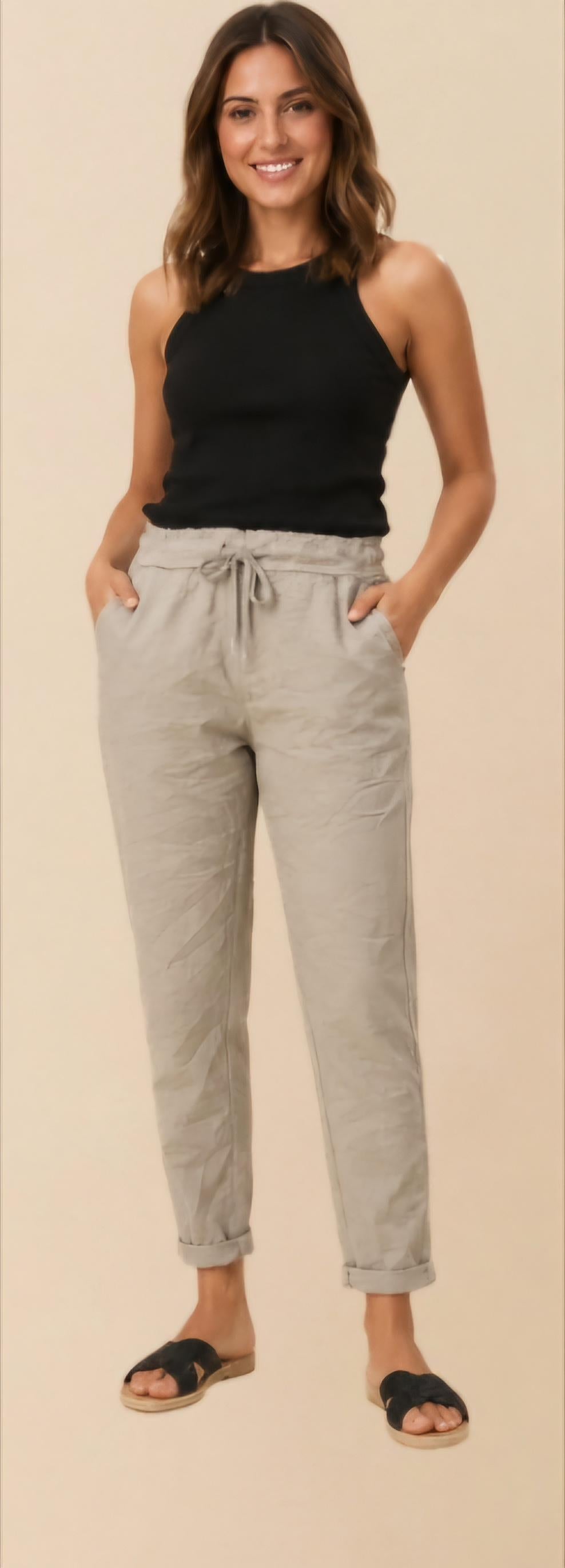 Stone Super Soft Italian Stretch Pants