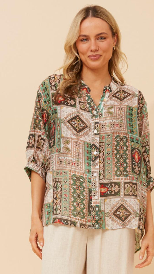 Mosaic Print Blouse