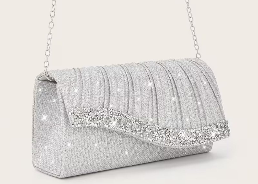 Sparkle Silver Clutch