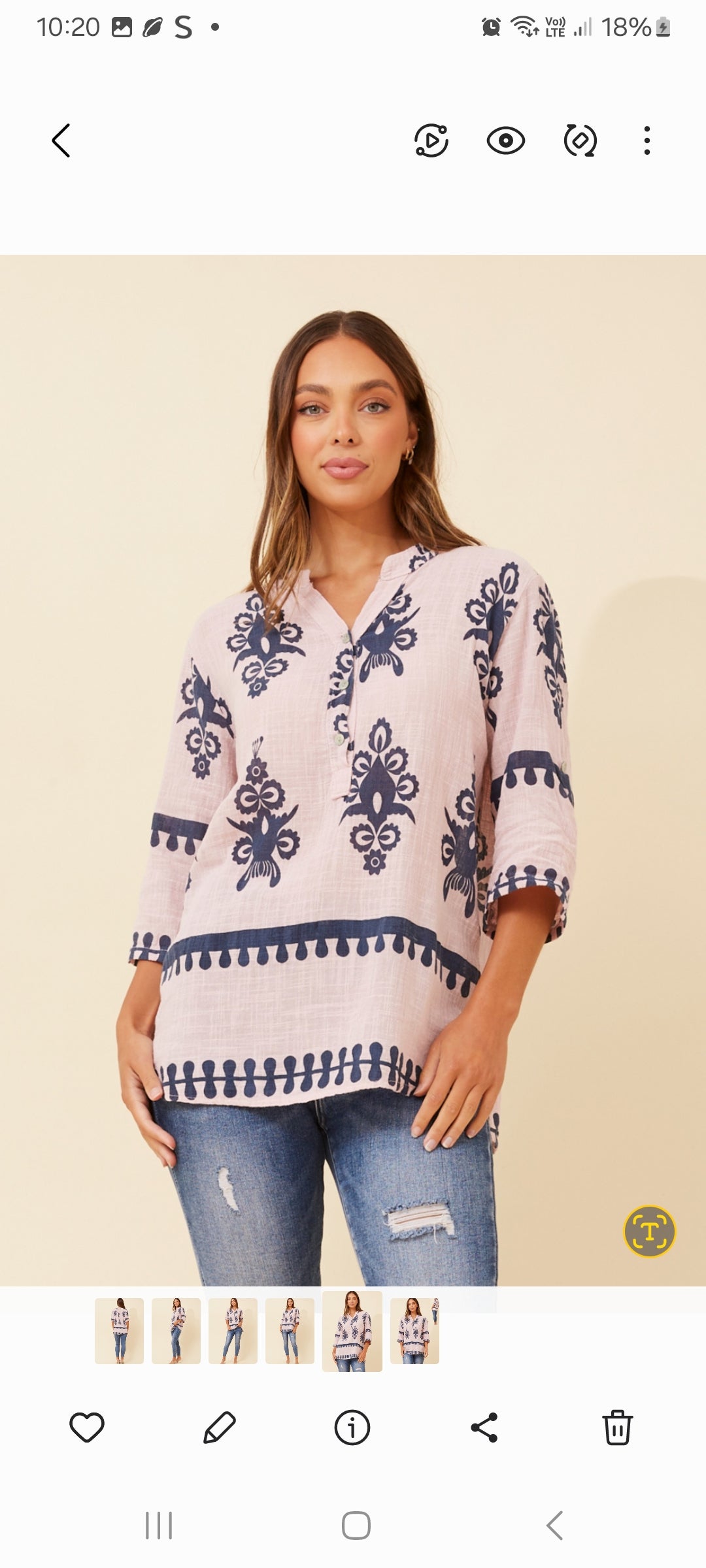 Poppy Pink & Black Cotton Shirt