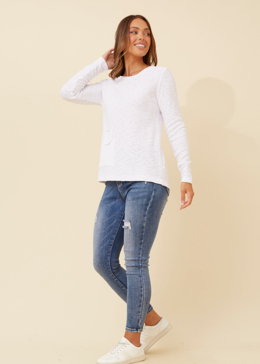 Cotton Knit Top White