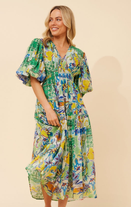 Green Empire Line Dress