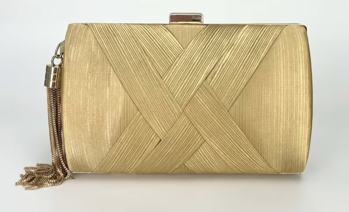 Gold Satin Clutch