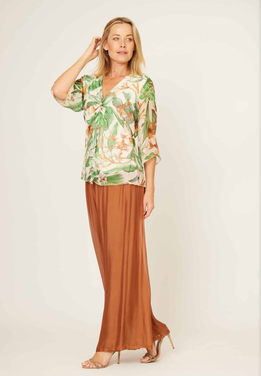 Silk Blend Floral Top