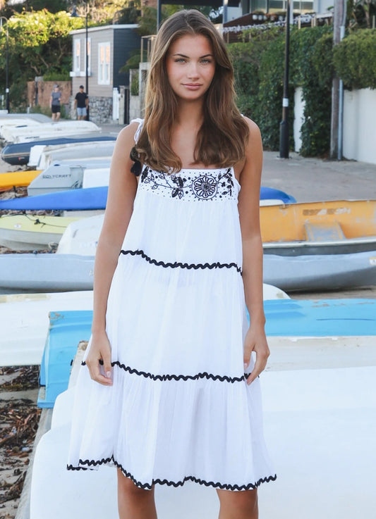 Ebony White & Black Dress